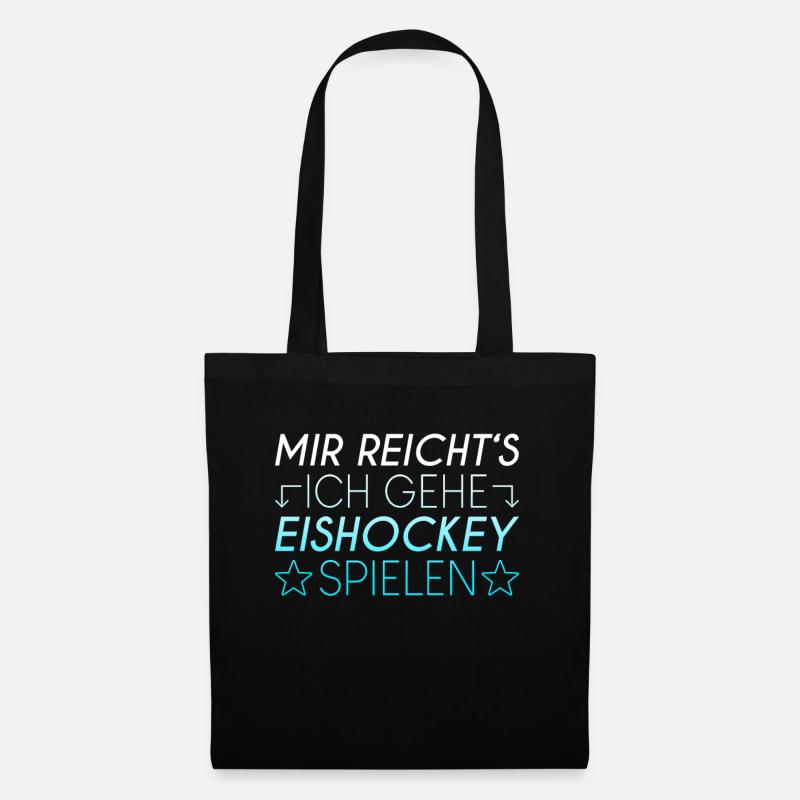 Eishockey Spruch - Stoffbeutel - Schwarz