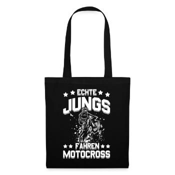 Motocross Enduro Motorrad Freestyle Extrem Sport - Stoffbeutel - Schwarz - Vorne