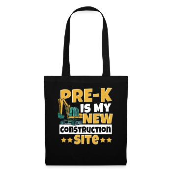 Pre-k Is My New Construction Site Back to School - Stoffbeutel - Schwarz - Vorne