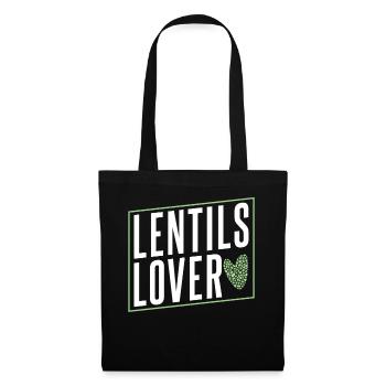 Amoureux des lentilles Lens Lovers Nourriture pour lentilles - Sac en tissu - noir - Devant