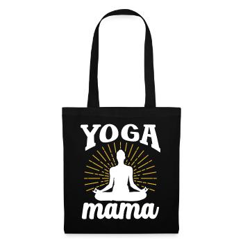 Yoga Mama Hobby Mutter Mami - Stoffbeutel - Schwarz - Vorne