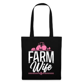 Farming Farmer Wife Tractor - Tote Bag - black - Front