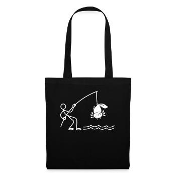 Axolotl Fishing Funny Axolotl - Tote Bag - black - Front