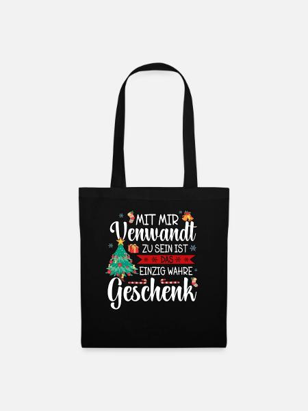Weihnachten - Stoffbeutel - Schwarz