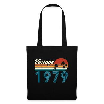 Vintage 1979 Vintage Anniversaire Rétro Vintage - Sac en tissu - noir - Devant