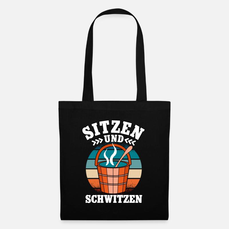 Sauna - Stoffbeutel - Schwarz