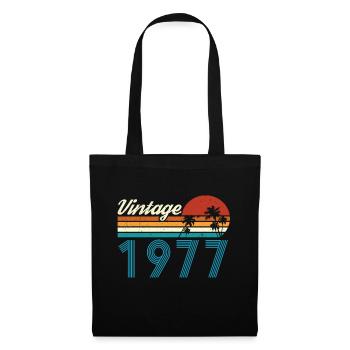 Vintage 1977 Vintage Anniversaire Rétro Vintage - Sac en tissu - noir - Devant