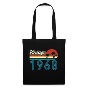 Vintage 1968 Vintage Anniversaire Rétro Vintage - Sac en tissu - noir - Devant