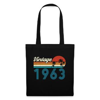 Vintage 1963 Vintage Anniversaire Rétro Vintage - Sac en tissu - noir - Devant