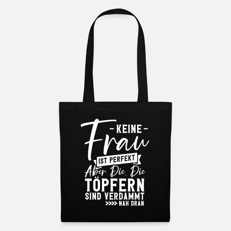 Töpfern - Stoffbeutel - Schwarz