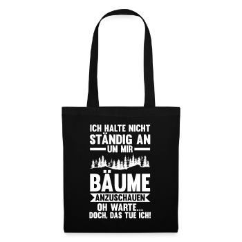 Waldarbeiter Holzfäller Waldarbeit Förster - Stoffbeutel - Schwarz - Vorne