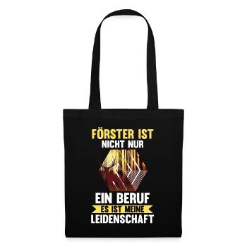 Waldarbeiter Holzfäller Waldarbeit Förster - Stoffbeutel - Schwarz - Vorne