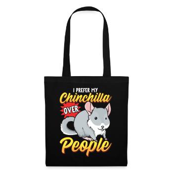 Chinchilla À propos des gens - Sac en tissu - noir - Devant