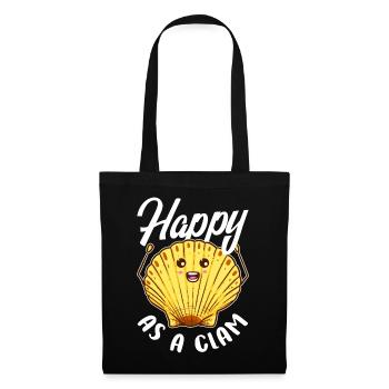 Happy as a clam - Tote Bag - black - Front