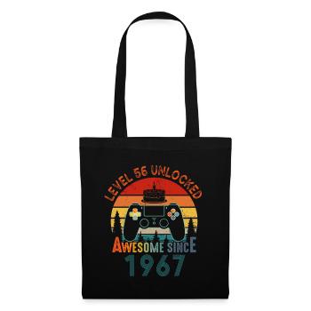 Level 56 Unlocked Awesome Since 1967 Funny Gamer - Tote Bag - black - Front