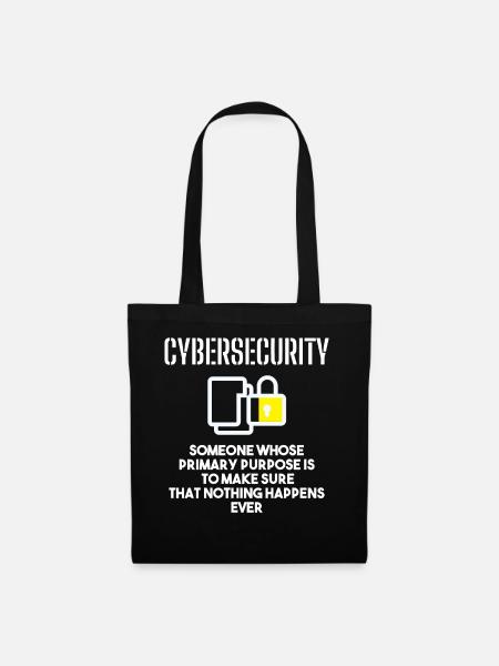 Cybersecurity - IT-Sicherheit Informatiker - Stoffbeutel - Schwarz