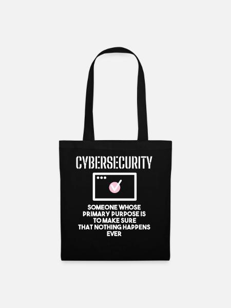 Cybersecurity - IT-Sicherheit Informatiker - Stoffbeutel - Schwarz