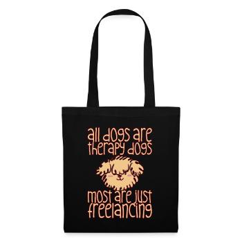 All Dogs Are Therapy Dogs, Most Are Freelancing 1 - Tote Bag - black - Front