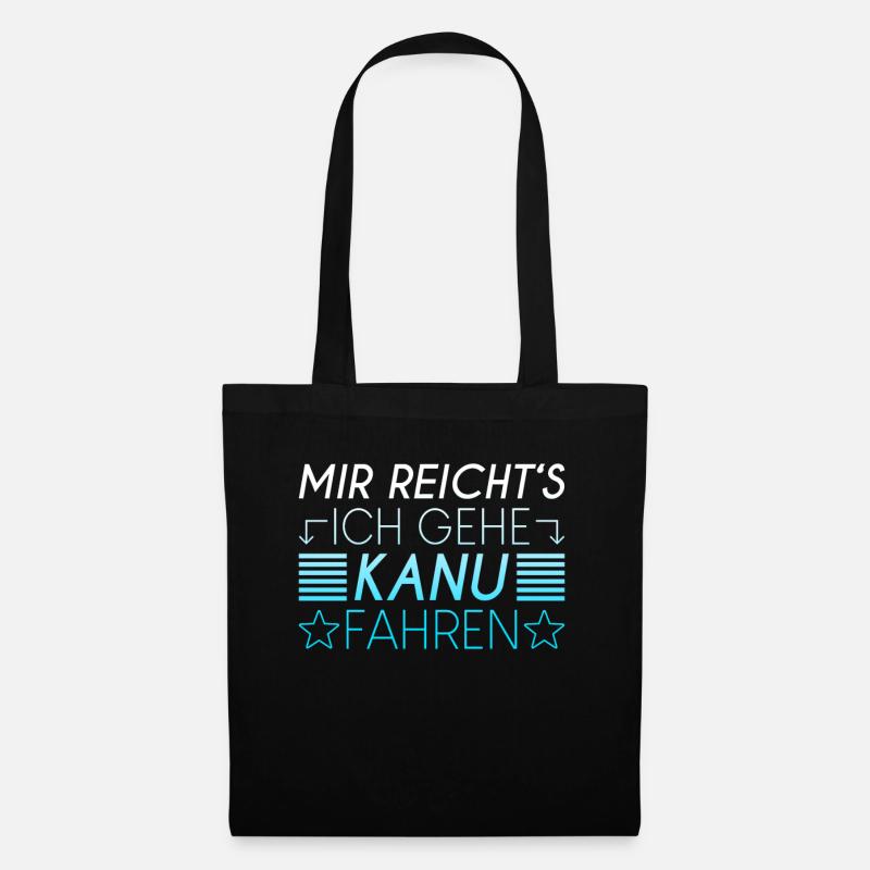 Kanusport Spruch - Stoffbeutel - Schwarz