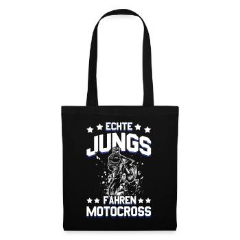 Motocross Enduro Motorrad Freestyle Extrem Sport - Stoffbeutel - Schwarz - Vorne
