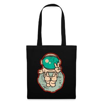 Astronaut Peace - Stoffbeutel - Schwarz - Vorne