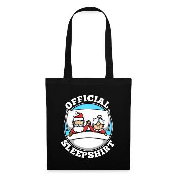 Chemise de nuit officielle noël - Sac en tissu - noir - Devant