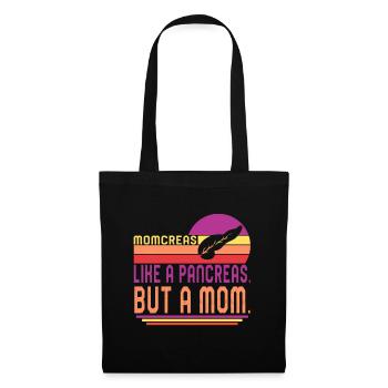 Chemise de sensibilisation au diabète, Momcreas comme A - Sac en tissu - noir - Devant