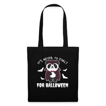 Panda il n’est jamais trop tôt pour le vampire d’Halloween - Sac en tissu - noir - Devant
