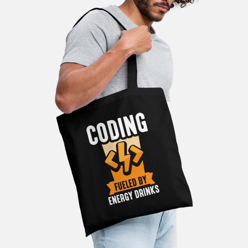 Programmieren Mit Energydrinks Coding Code Coder Stoffbeutel