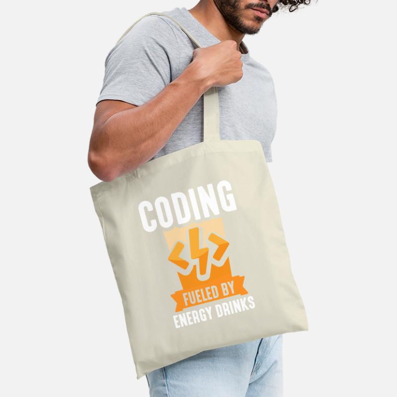 Programmation avec Energydrinks Coding Coder Sac en tissu