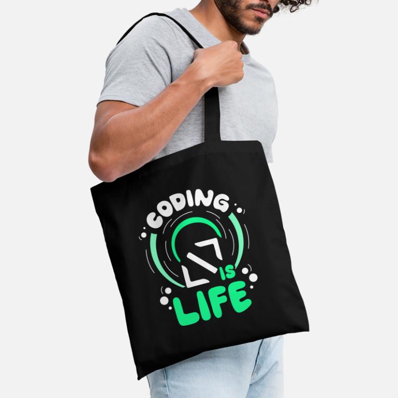 Coding Ist Leben Code Coder Programmierer Stoffbeutel