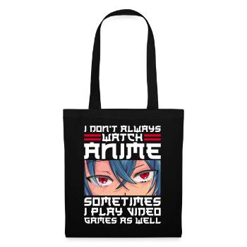 Anime Gamer Jeux vidéo Jeux de hasard Manga - Sac en tissu - noir - Devant