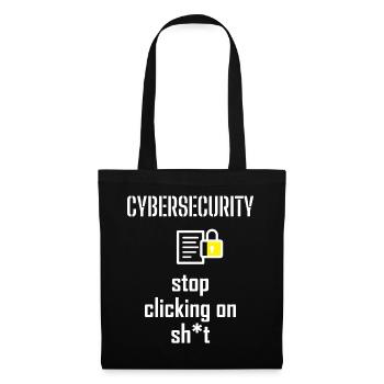 Cybersecurity - IT-Sicherheit Informatiker - Stoffbeutel - Schwarz - Vorne