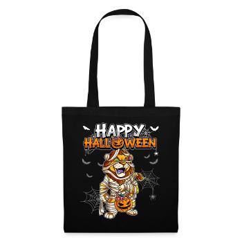 Halloween Löwe Mumie - Stoffbeutel - Schwarz - Vorne