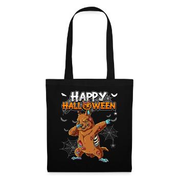 Halloween Quokka Zombie - Stoffbeutel - Schwarz - Vorne