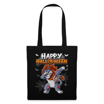 Halloween Löwe Zombie - Stoffbeutel - Schwarz - Vorne