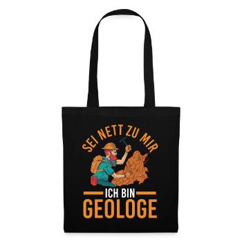 Geologie Fossiliensammler Fossilien Geologe - Stoffbeutel - Schwarz - Vorne