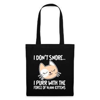 I Purr With The Force Of 10,000 Kittens 1 - Stoffbeutel - Schwarz - Vorne