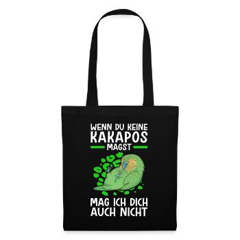 Kakapo nicht mögen flugunfähiger Papagei - Stoffbeutel - Schwarz - Vorne