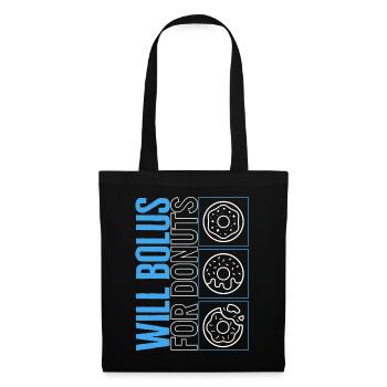 Will bolus for donuts Shirt, Type One Diabetes - Tote Bag - black - Front