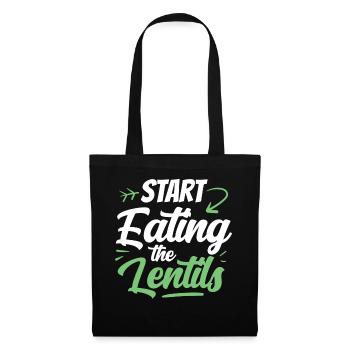 Start The Lentils To Eat Lentil Soup Lentil Lens - Tote Bag - black - Front
