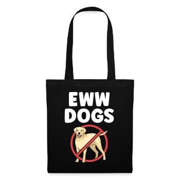 Igitt Chiens Chat Animal mignon Amoureux Chats - Sac en tissu - noir - Devant