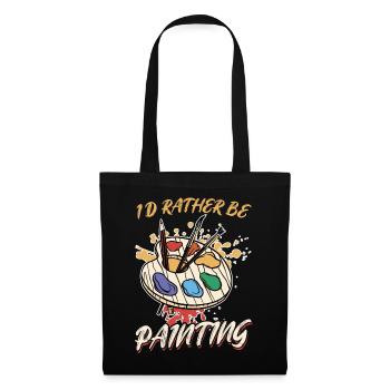 Je préfère peindre - peintre - Sac en tissu - noir - Devant