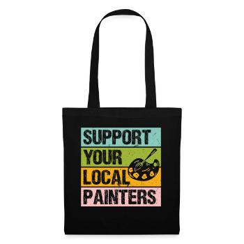 Support your local painters - Tote Bag - black - Front