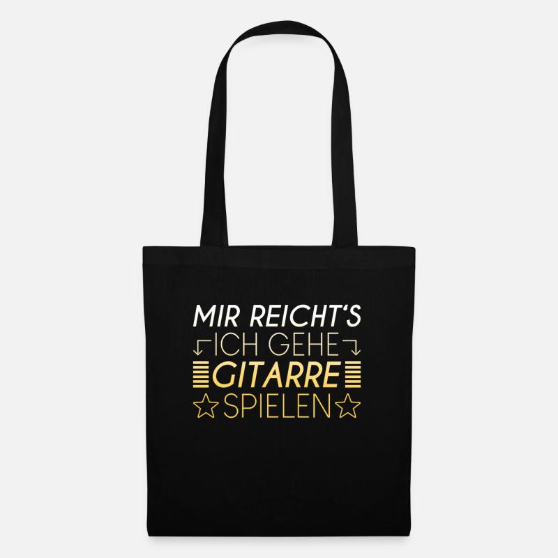 Gitarre Spruch - Stoffbeutel - Schwarz