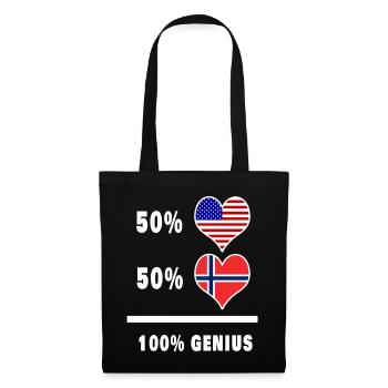 USA et Norvège design génial de drapeaux - Sac en tissu - noir - Devant