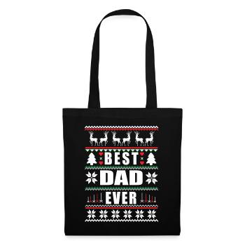 Drôle de Noël moche Meilleur père de tous les temps - Sac en tissu - noir - Devant