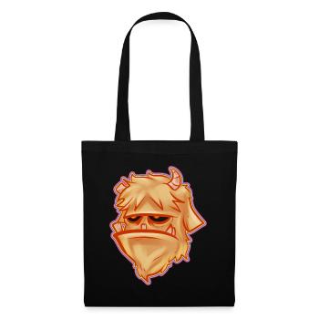 Grumpy Brown Monster With Horns Halloween - Tote Bag - black - Front