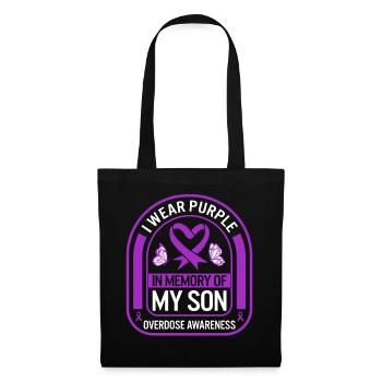 Chemise de sensibilisation aux surdoses de drogue, en mémoire de mon - Sac en tissu - noir - Devant