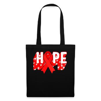 HIV AIDS Awareness Month Shirt, Hope Red Ribbon - Tote Bag - black - Front